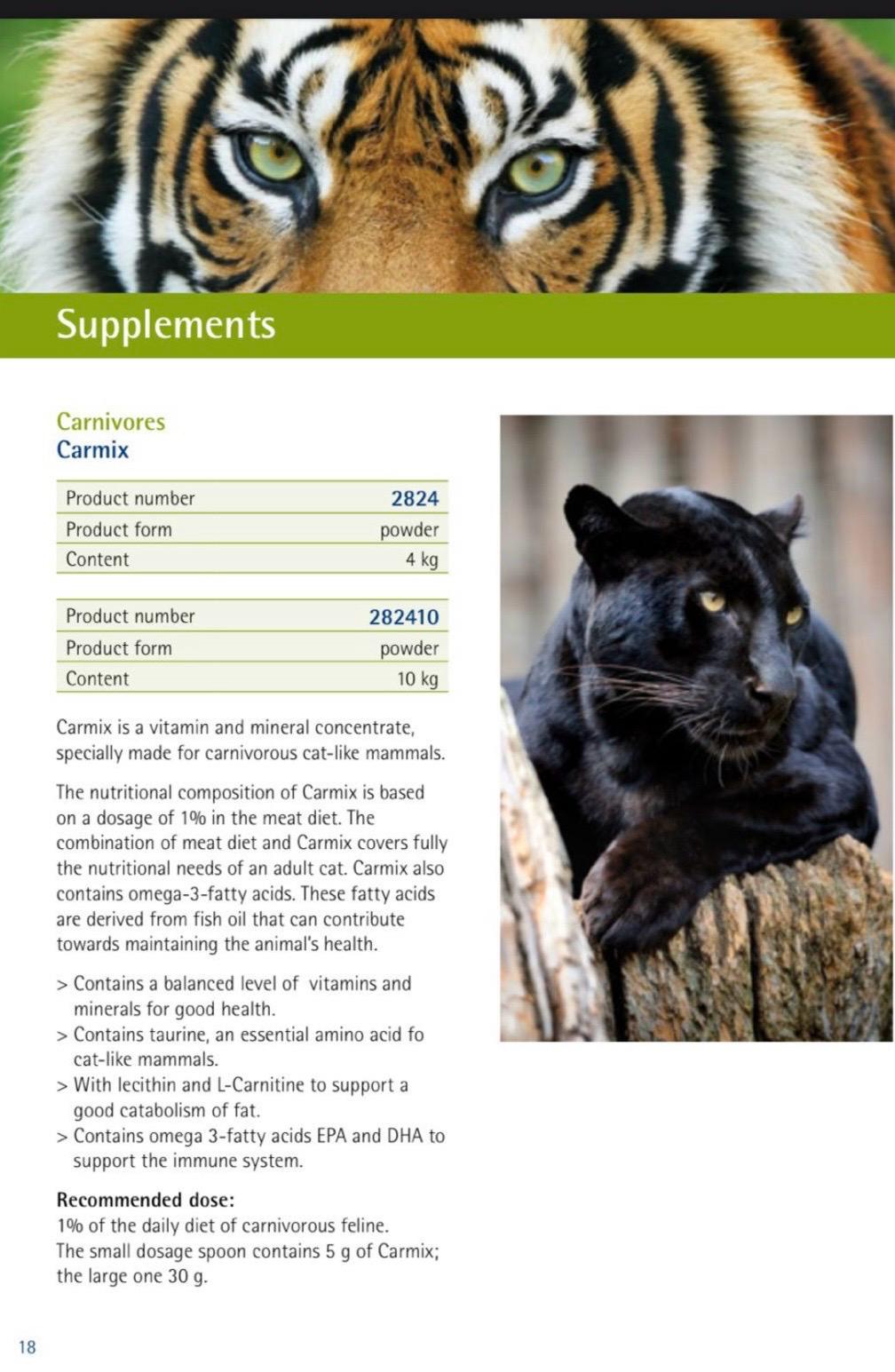 Carmix Food supplement for carnivorous mammals 4kg